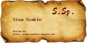Sisa Szabin névjegykártya